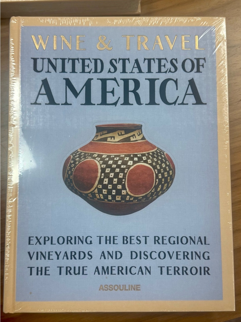 Assouline Wine & Travel: United States of America — Light Blue & Beige Cover